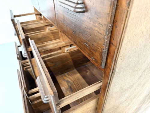 Meuble de métier ancien à 12 tiroirs, circa 1900, vue 28
