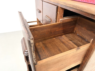 Meuble de métier ancien à 12 tiroirs, circa 1900, vue 29