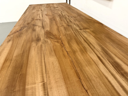 Table XXL en noyer massif aux pieds fuseaux, vue 18