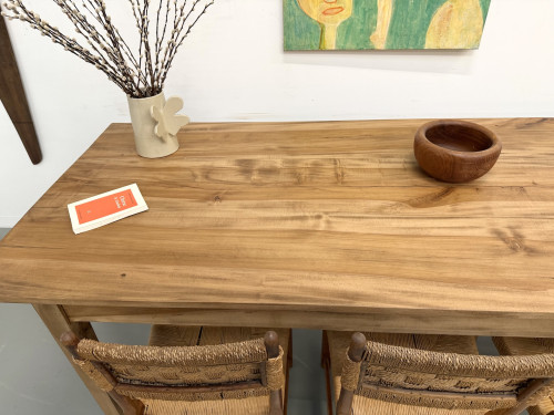 Table XXL en noyer massif aux pieds fuseaux, vue 24