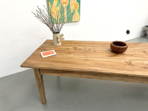 Table XXL en noyer massif aux pieds fuseaux, vue 36