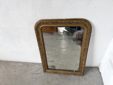 Miroir ancien au mercure, XIXe siècle, vue 9