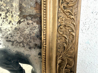 Miroir ancien au mercure, XIXe siècle, vue 15