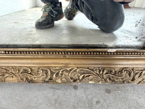 Miroir ancien au mercure, XIXe siècle, vue 18