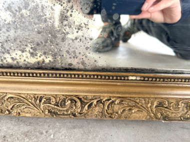 Miroir ancien au mercure, XIXe siècle, vue 19