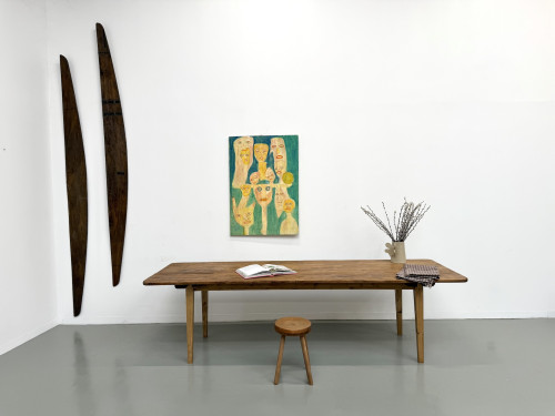 Table de ferme XXL aux pieds fuseaux, vue 1