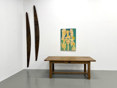 Table en chêne à rallonges, vue 2