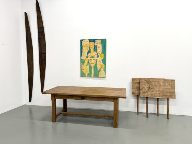 Table en chêne à rallonges, vue 7