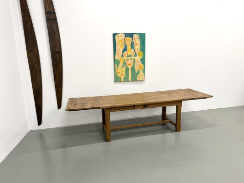 Table en chêne à rallonges, vue 24