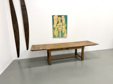 Table en chêne à rallonges, vue 24