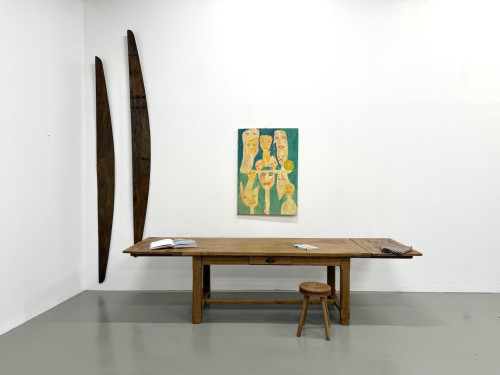 Table en chêne à rallonges, vue 29