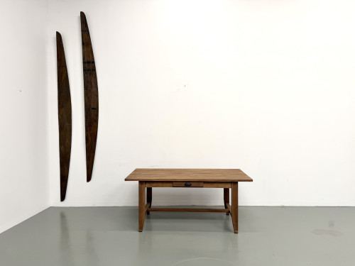 Table de Ferme en Noyer des Années 1930, vue 1