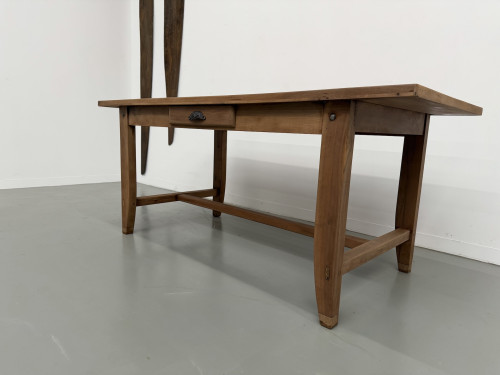 Table de Ferme en Noyer des Années 1930, vue 14
