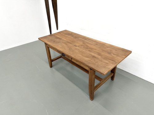 Table de Ferme en Noyer des Années 1930, vue 15