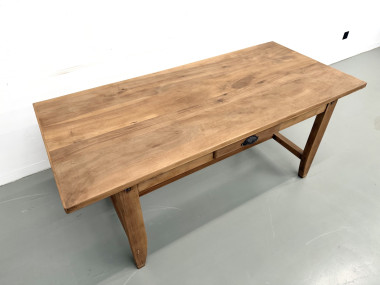 Table de Ferme en Noyer des Années 1930, vue 17