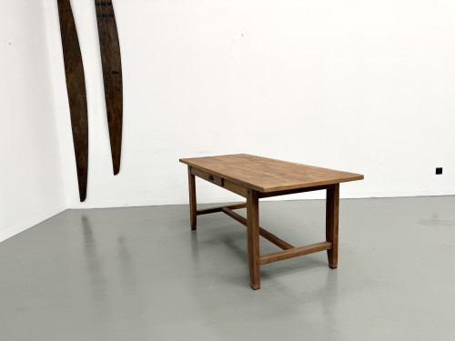 Table de Ferme en Noyer des Années 1930, vue 19