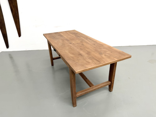 Table de Ferme en Noyer des Années 1930, vue 20