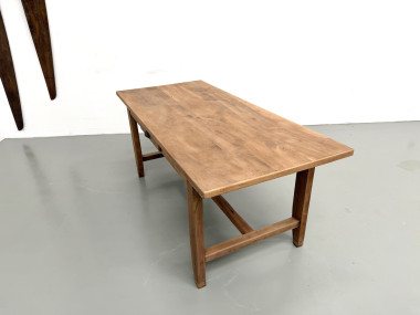 Table de Ferme en Noyer des Années 1930, vue 20