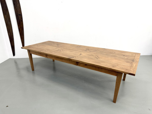 Monumentale Table de Ferme en Pin XXL (3m20) – Années 70, vue 3