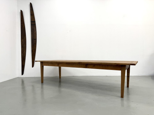 Monumentale Table de Ferme en Pin XXL (3m20) – Années 70, vue 4