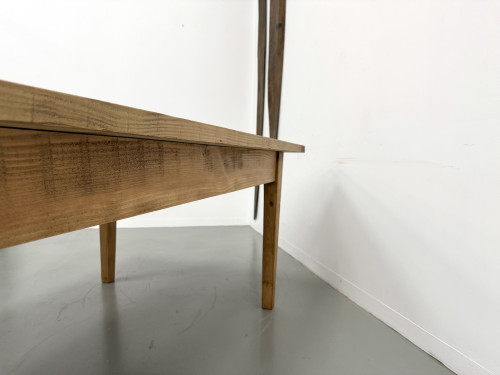 Monumentale Table de Ferme en Pin XXL (3m20) – Années 70, vue 6