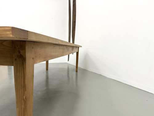 Monumentale Table de Ferme en Pin XXL (3m20) – Années 70, vue 7