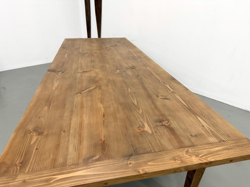 Monumentale Table de Ferme en Pin XXL (3m20) – Années 70, vue 8