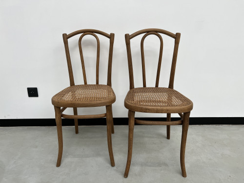 Duo de chaises bistrot Thonet, vue 2