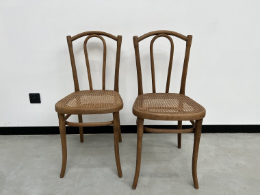 Duo de chaises bistrot Thonet, vue 2