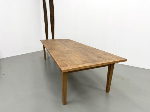 Monumentale Table de Ferme en Pin XXL (3m20) – Années 70, vue 9