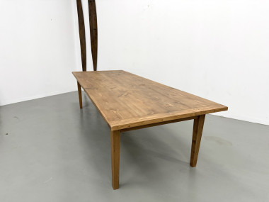 Monumentale Table de Ferme en Pin XXL (3m20) – Années 70, vue 9