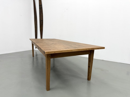 Monumentale Table de Ferme en Pin XXL (3m20) – Années 70, vue 10