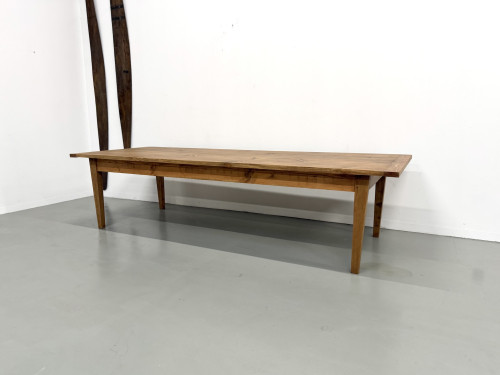 Monumentale Table de Ferme en Pin XXL (3m20) – Années 70, vue 13