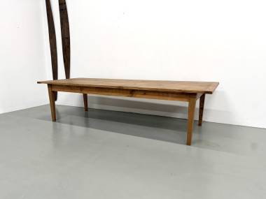 Monumentale Table de Ferme en Pin XXL (3m20) – Années 70, vue 13