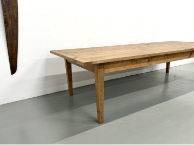 Monumentale Table de Ferme en Pin XXL (3m20) – Années 70, vue 15