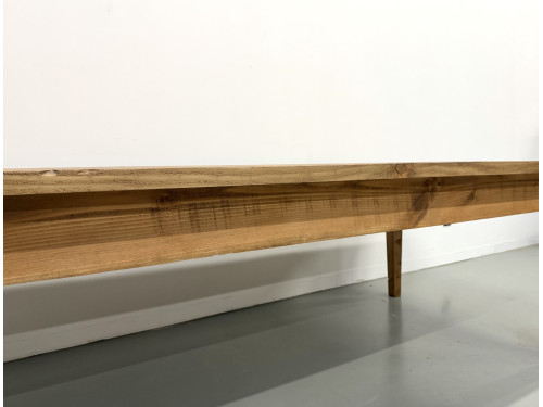 Monumentale Table de Ferme en Pin XXL (3m20) – Années 70, vue 16