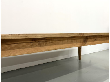 Monumentale Table de Ferme en Pin XXL (3m20) – Années 70, vue 16