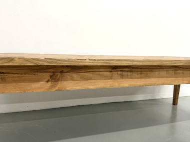 Monumentale Table de Ferme en Pin XXL (3m20) – Années 70, vue 17