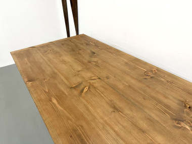 Monumentale Table de Ferme en Pin XXL (3m20) – Années 70, vue 23