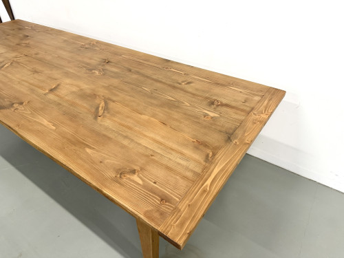 Monumentale Table de Ferme en Pin XXL (3m20) – Années 70, vue 25