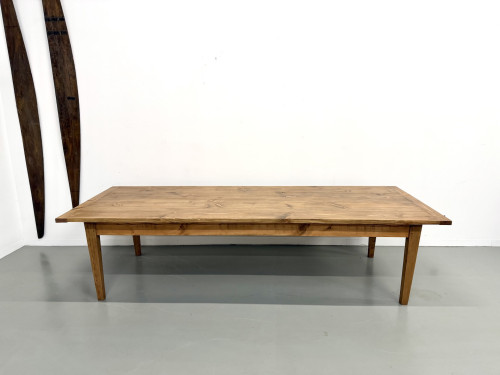 Monumentale Table de Ferme en Pin XXL (3m20) – Années 70, vue 29