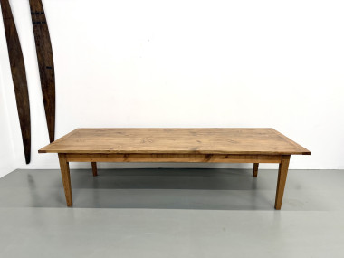Monumentale Table de Ferme en Pin XXL (3m20) – Années 70, vue 29