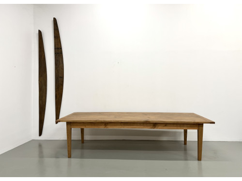 Monumentale Table de Ferme en Pin XXL (3m20) – Années 70, vue 30