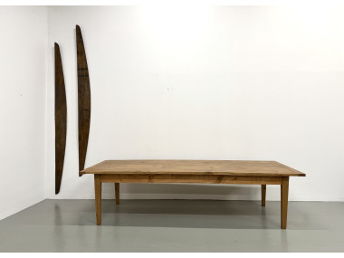 Monumentale Table de Ferme en Pin XXL (3m20) – Années 70, vue 30