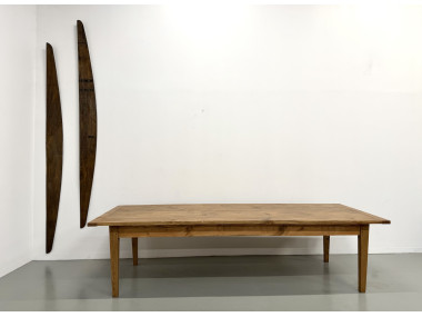 Monumentale Table de Ferme en Pin XXL (3m20) – Années 70, vue 31