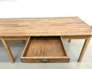 Table XXL à 6 pieds en pin et hévéa massif, vue 9