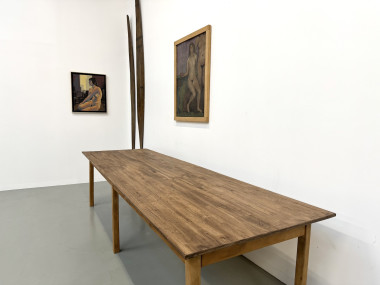 Table XXL à 6 pieds en pin et hévéa massif, vue 13