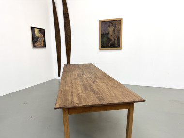 Table XXL à 6 pieds en pin et hévéa massif, vue 16