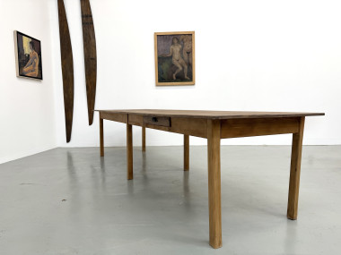 Table XXL à 6 pieds en pin et hévéa massif, vue 20