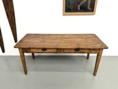 Table de Ferme Vintage en Pin Blond, vue 4